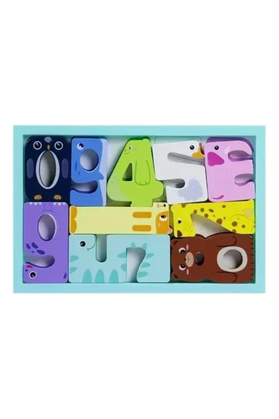 OEM Εκπαιδευτικό ξύλινο παιδικό Puzzle 3D 22.5×15 εκ. SDS-26121 αριθμοί