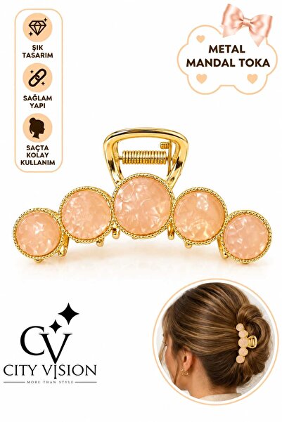 cityvision Ring Model Beige Color Metal Hairpin - Large Size - Stylish and Du...