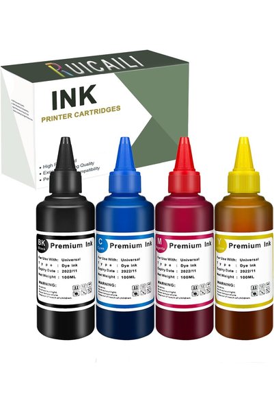 Generic Printer Ink Universal Refill Ink 400mL Black Cyan Magenta Yellow Comp...