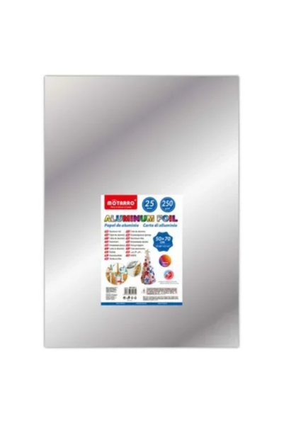 OEM Φύλλα αλουμινίου χειροτεχνίας 50x70 εκ. 250gr 25φ. MU164-2 σε ασημί χρώμα