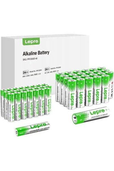 LEPRO 130003-48 Αλκαλικές μπαταρίες AA/AAA, συσκευασία 48 τεμαχίων - (PR13000...