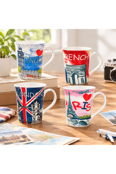 idei Ceramic mug with Printed , 380ml, model delivered randomly, decorative m...