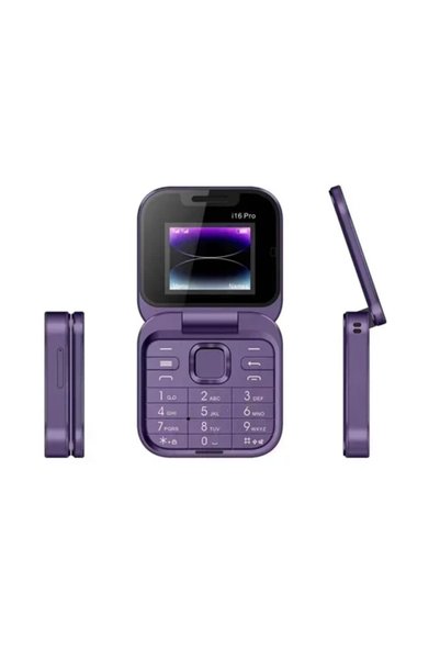 OEM Αναδιπλούμενο κινητό τηλέφωνο με 2 sim i16 Pro σε μωβ χρώμα