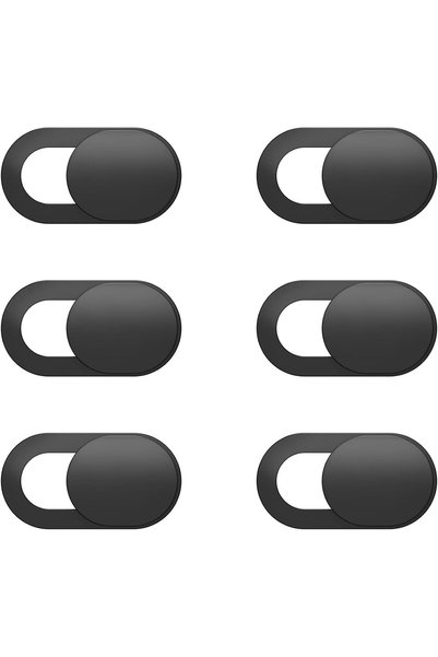 Generic غطاء كاميرا منزلق، 6 قطع من أغطية الكاميرا الشفافة فائقة النحافة للسي...