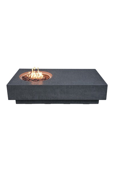 RomDeko Fire Pit / Focar de lux - Masa de terasa sau gradina cu semineu integ...