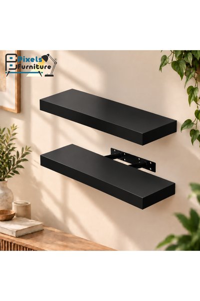 PixelsFurniture مجموعة من 2 قطعة ارفف عائمة للحائط من بكسل الأثاث, غرفة المعي...