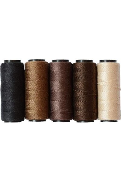 yantaisiyu 5 Rolls Sewing Thread for Hair Weave Bundles, Hair Extensions, Sewing Hair Weft, Making Wig DIY Weav