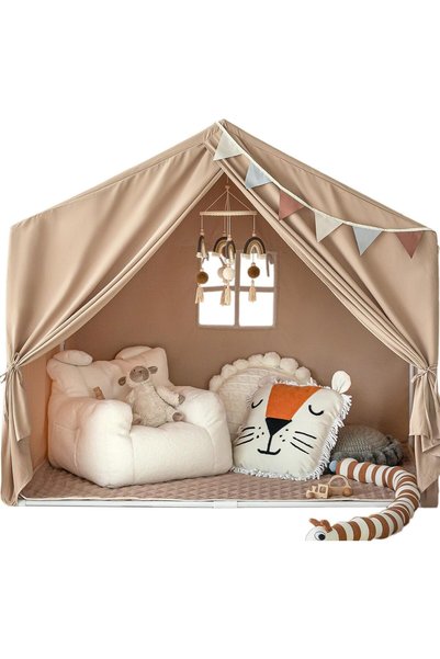 Generic Kids Play Tent, خيمة أطفال, Playhouse 2 in 1 with Padded Mat and Ligh...