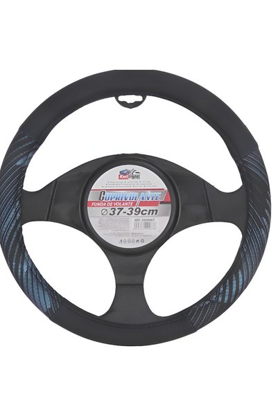OEM Κάλυμμα τιμονιού αυτοκινήτου Sport μπλε ραφές 38 εκ. 2000067