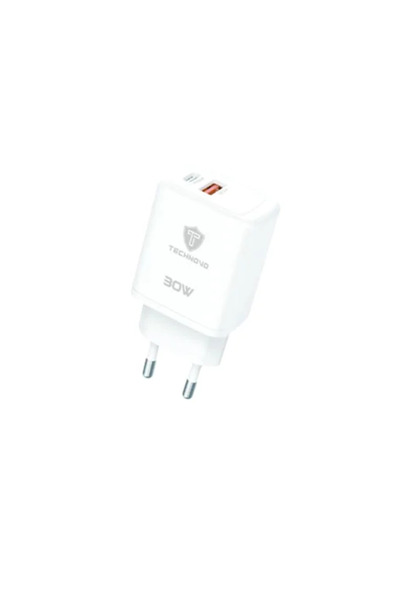 OEM Αντάπτορας γρήγορης φόρτισης PD30W&QC3.0 TN-C026 σε λευκό χρώμα