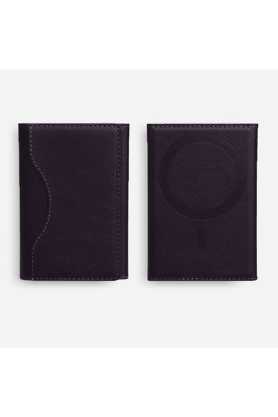 Sneezy Magsafe Magnetic Foldable Stand Leather Card Holder Wallet Compatible ...
