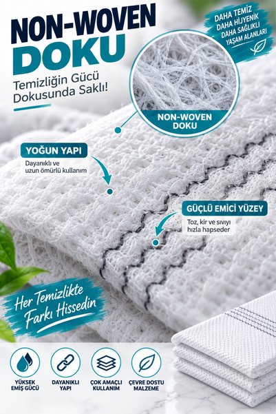 grimorlife 1 Adet Büyük Boy Yer Silme Bezi 50x60 cm – Mandal Mop Uyumlu, Kolay Sıkılabilir Mikrofiber Temizlik Bezi