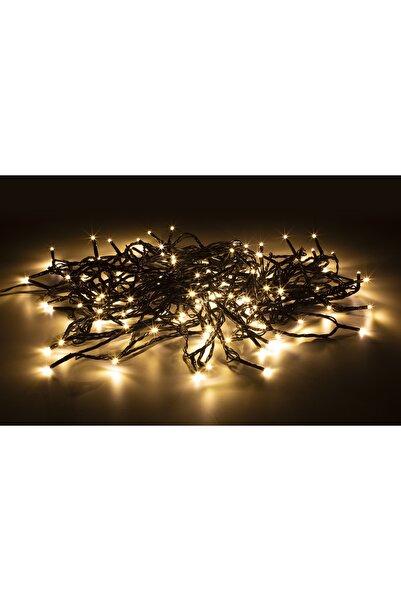 OEM Χριστουγεννιάτικα λαμπάκια γιρλάντα 120 LED θερμό λευκό φως με μαύρο καλώ...