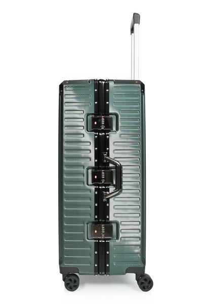MORANO Morano Luggage Set with Aluminum Frame, Stylish Design, Security Lock, Cup Holder, Grey Color, Sizes: 28-24-20 Inches