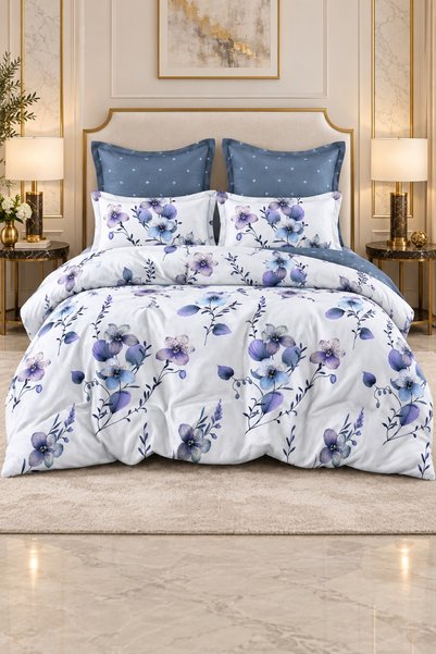 RALEX PUCIOASA Finet bedding set, 6 pieces, 70% cotton, fitted sheet 160/180 ...