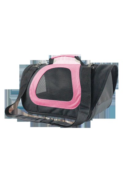 OEM Τσάντα μεταφοράς για κατοικίδια L34*W21*H22 εκ. Small μαύρο/Ρόζ