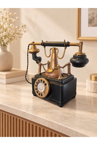 VALENZA STORE Dekoratif Metal Telefon Kumbaralı