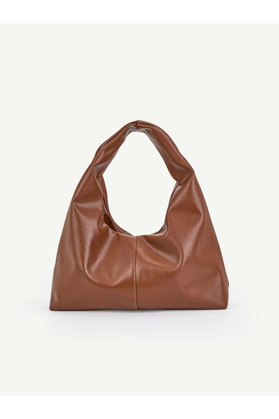 SHAKA Taba SHK356 Vintage,Yumuşak Form,Geniş Shopper,Kadın Kol ve Omuz Çantası