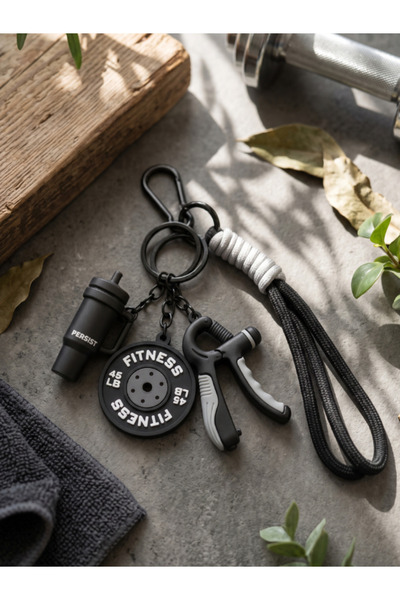 Dörtel Tedarik Fitness Sports Themed Decorative Keychain – Bag Keychain with ...