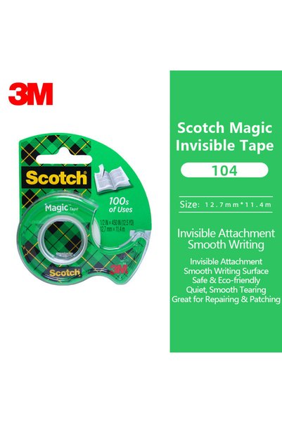3M شريط سكوتش 810 السحري غير المرئي 12.7 مم - 11.4 متر، شريط لاصق، مستلزمات م...