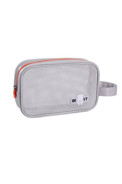 OEM Τσαντάκι νεσεσέρ καλλυντικών 22x14 εκ. 85934 σε γκρι χρώμα