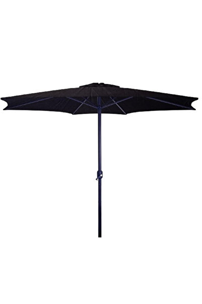 Miadomodo Umbrela cu manivela, 300 cm, inaltime reglabila, negru