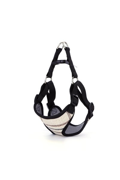 OEM Σαμαράκι για σκύλους με σχέδιο καρό Neck 48-53*Chest 50-65 εκ. Medium μπέζ