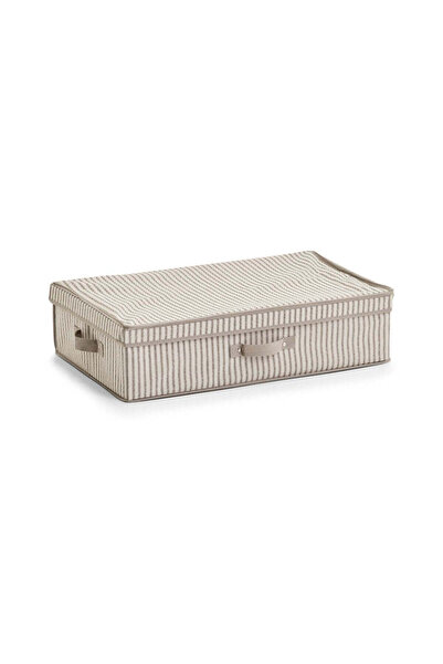 zeller Cutie textilă cu capac 61.5 x 38 x 16.5 cm, bej, cu dungi