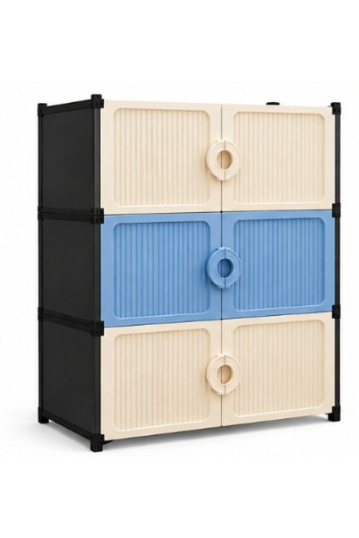 Amir Dulap modular pentru pantofi cu 6 uși și mânere tip inel, 3 niveluri, 63...