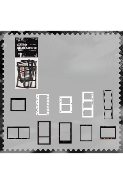 Choice A 20pcs Frame PET Embelishment Stickers Collage Junk Journal DIY Scrap...