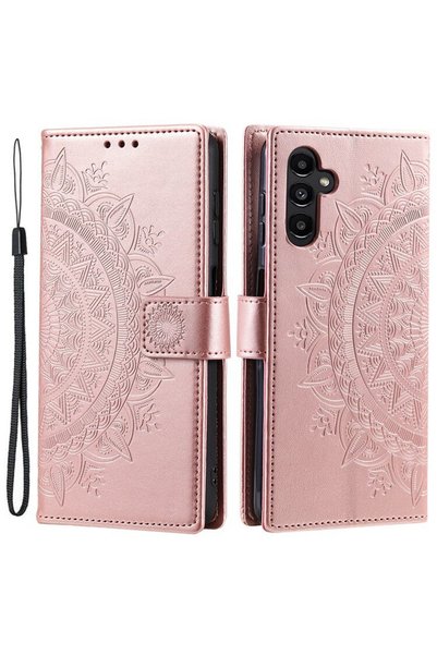 XGSM Husă flip Samsung Galaxy A55 5G, Mandala, Rose Gold