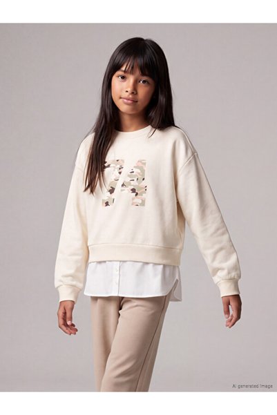 LC Waikiki Esvab • Modern & Distinctive Printed Girls' Sweatshirt