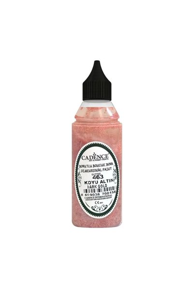 Cadence Boya 463 Koyu Altın Simli - 3 Boyutlu Boncuk Boya 50 ml (Kabartma ve ...