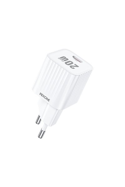 OEM Φορτιστής σπιτιού GaN PD 20W WK WP-U12 1 θέσης σε λευκό χρώμα