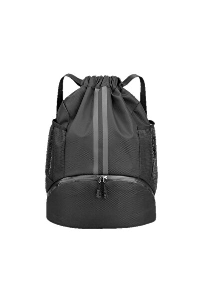 Choice A Men's Sports Drawstring Backpack Wet Dry Separation Gym Bag with Sho...