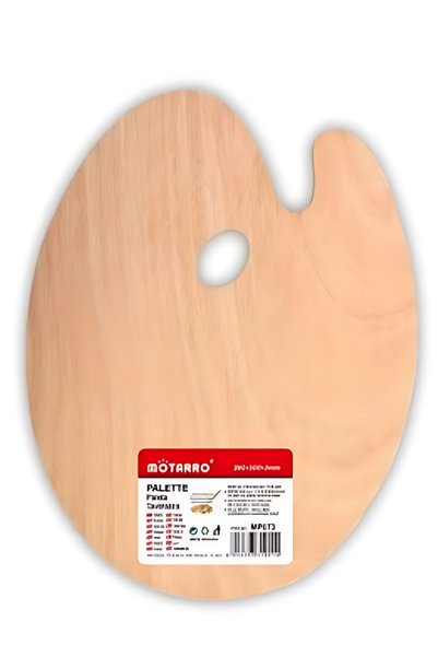 OEM Ξύλινη παλέτα ζωγραφικής 30x20 εκ. Motarro MP073