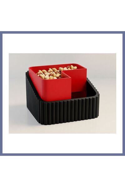 Generic Brand 3D Printing Peanut Bowl - Double Chamber Shell Separator Presen...