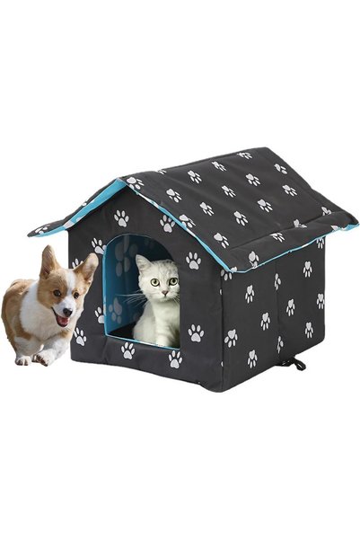 Generic Stray Cats Shelter, Waterproof Outdoor Cat House Foldable Warm Pet Ca...