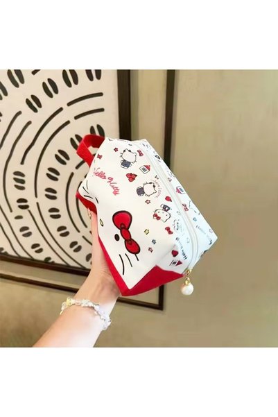Choice Red Hello Kitty Cartoon Peripheral Women's Handbag, Creative Large Cap...