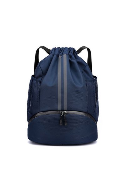 Choice B Men's Sports Drawstring Backpack Wet Dry Separation Gym Bag with Sho...