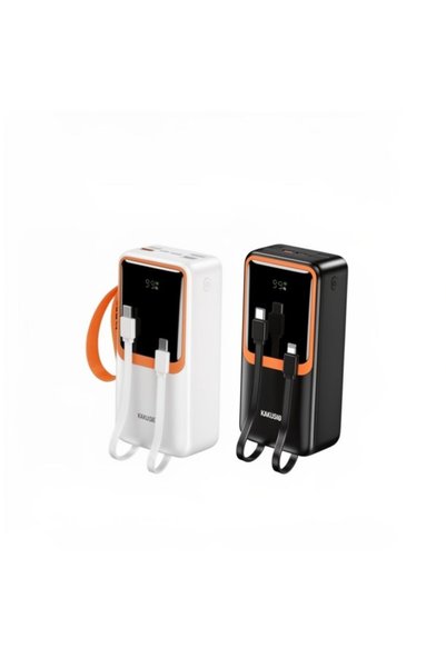OEM Power Bank 30.000mAh με ενσωματωμένα καλώδια, οθόνη και γρήγορη φόρτιση K...