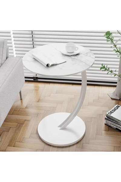 Generic C Shaped End Table, Coffee Table, Round Side Table, Couch Table, Snac...