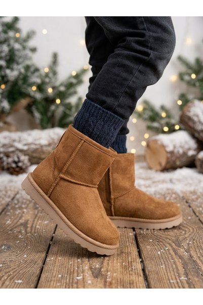 nuh kids Suede Leather Mini Ug Boots Warm Stylish Winter Plush Lined Daily Un...