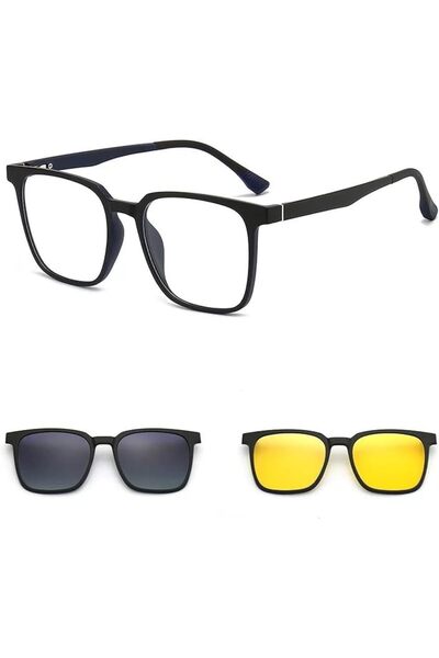 Generic Magnetic Clip on Sunglasses, 3 in 1 Nearsighted Glasses for Men and W...