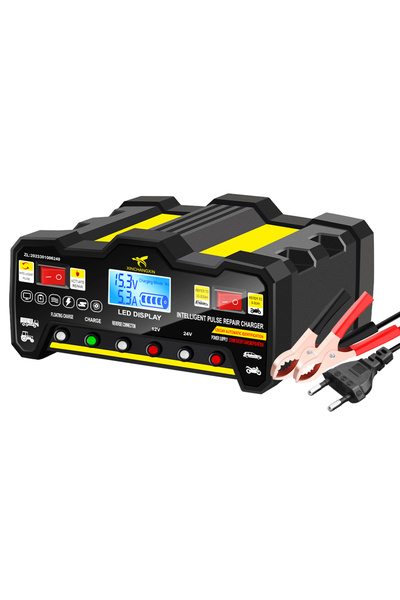 Choice شاحن بطارية سيارة أوتوماتيكي بالكامل EU 300AH 220W للبطاريات الرطبة وا...