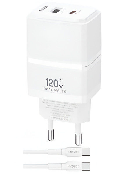 OEM Φορτιστής Super Fast Charging 120W με καλώδιο USB-C σε USB-C 1m Moxom MX-...