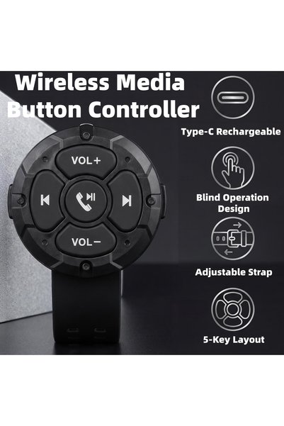 Choice Bluetooth Media Button Remote Type-C Rechargeable Wireless Music Contr...