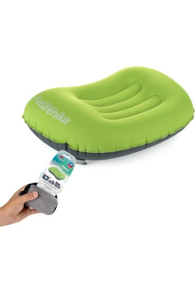 Naturehike وسادة خضراء قابلة للنفخ للتخييم، مريحة وخفيفة الوزن، محمولة للسفر ...