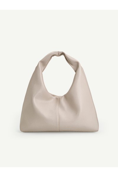 SHAKA Krem SHK356 Vintage,Yumuşak Form,Geniş Shopper,Kadın Kol ve Omuz Çantası