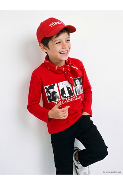 LC Waikiki Esvab • Modern & Distinctive Ataturk Printed Boys' T-Shirt